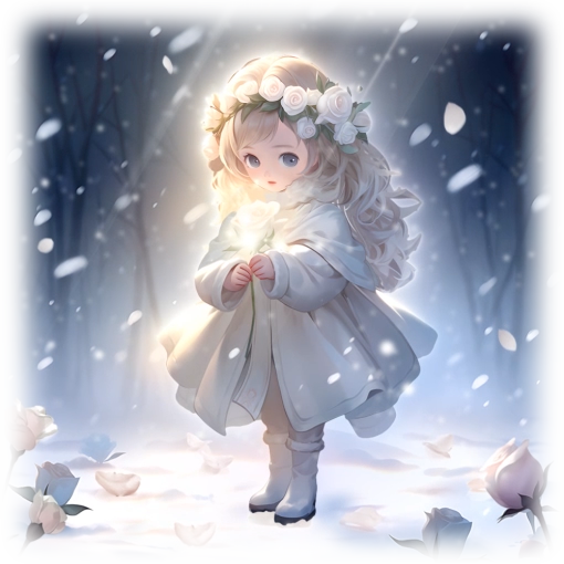 雪舞白玫